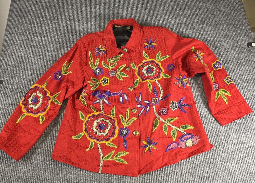 Alex Kim Unique Re Dinner Jacker With Sequin Design Size XL